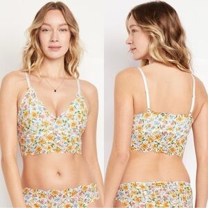 Old Navy Lace Longline Bralette in Sunflower